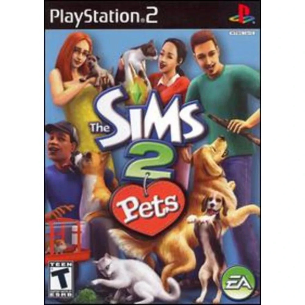The Sims 2: Pets PS2 (Sony PlayStation 2, 2006) Game W/ Case And Manual